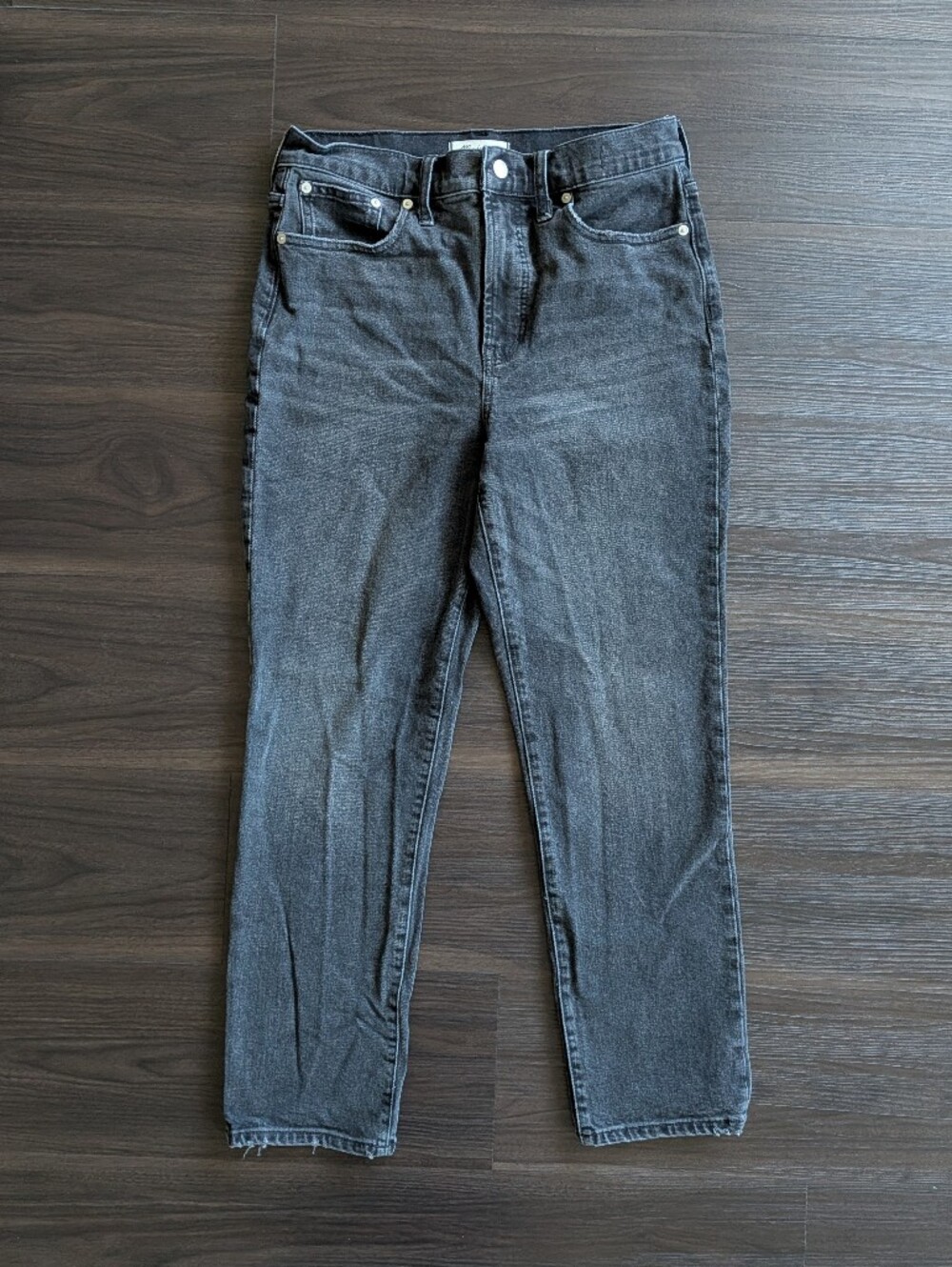 Madewell Washed Black Perfect Vintage Straight Leg Jean Classic Fall 29